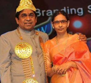 Actor Brahmanandam with Wife