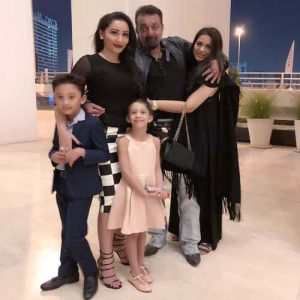 The Bollywod Star Sanjay Dutt with Family